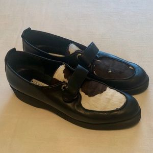 Woman Size 9 Donald J Pliner Cowhide Velcro Loafer